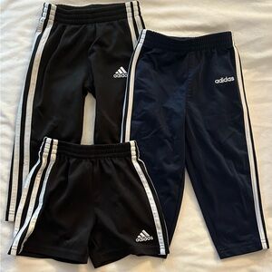 Adidas Kids Black and Navy Joggers Set